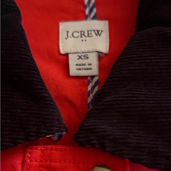 J. Crew Red Barn Jacket with Brown Corduroy Accents - Picture 3 of 3
